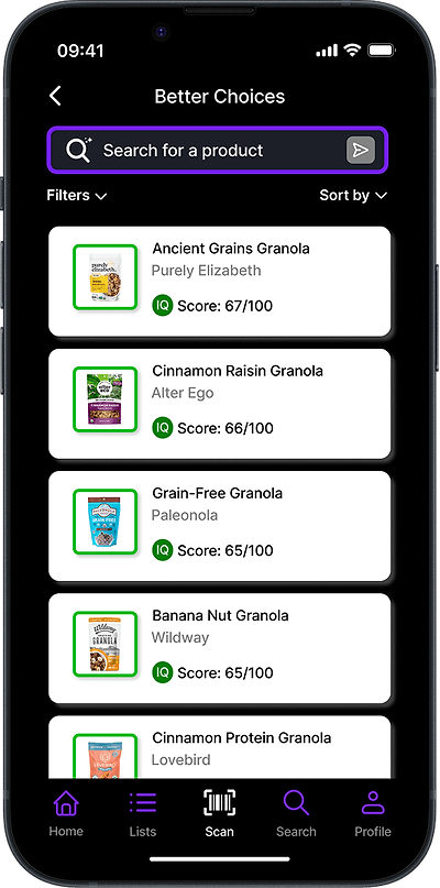 LabelIQ search screen