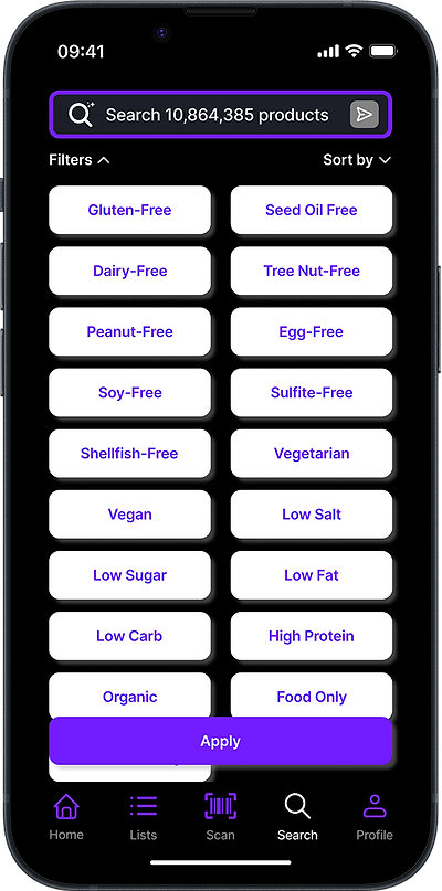 LabelIQ search screen