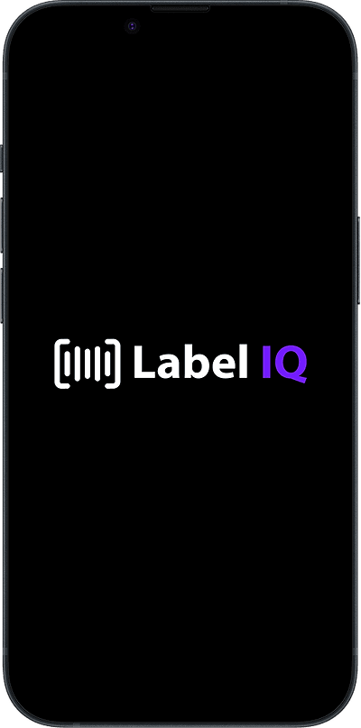 Label IQ phone app mockup